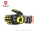 Hespax En388 Anti Impact Mechanical Work TPR Gloves